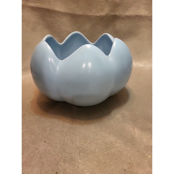 Vintage CAMARK Bowl Planter & 2 Candle Holders Aqua Blue Lotus Flower MCM Retro - Picture 13 of 16